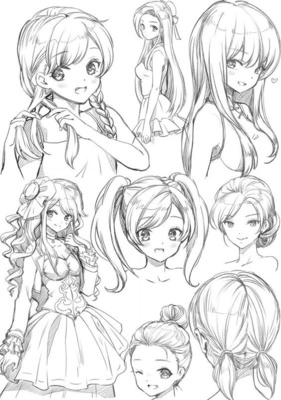 動(dòng)漫人物發(fā)型設(shè)計(jì)參考 基礎(chǔ)技法與風(fēng)格化表達(dá)